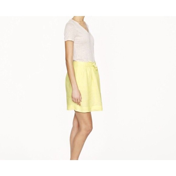 J Crew | Women Boardwalk Linen Skirt Size 4 Green A-line Silhouette Lined Mini - Picture 3 of 11